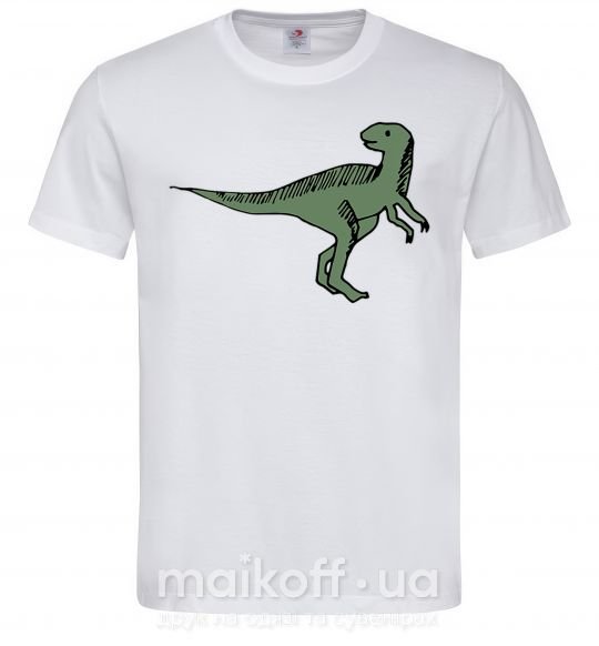 Чоловіча футболка Dino illustration Білий фото