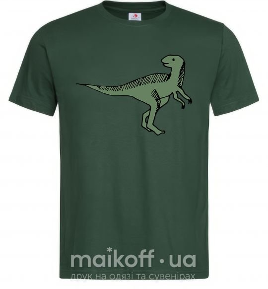 Мужская футболка Dino illustration Темно-зеленый фото
