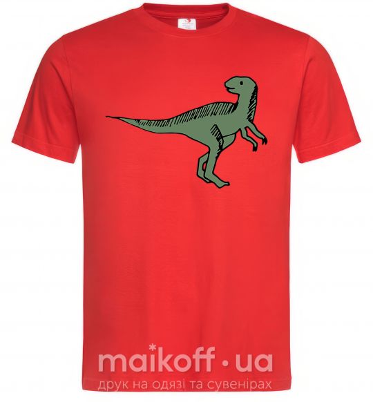 Чоловіча футболка Dino illustration Червоний фото