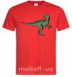 Мужская футболка Dino illustration Красный фото