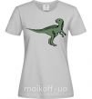Жіноча футболка Dino illustration Сірий фото