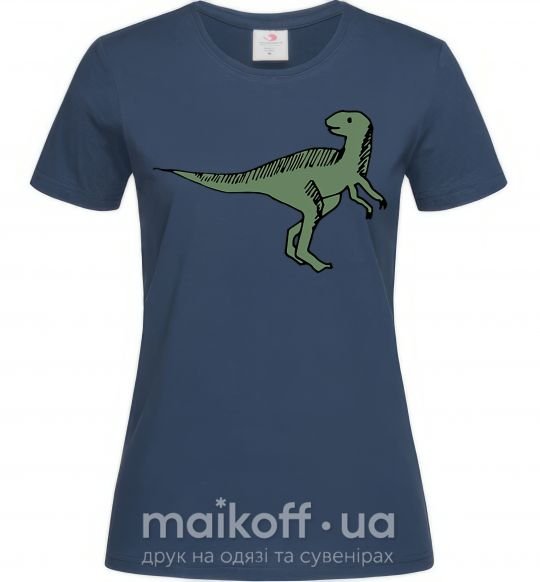Женская футболка Dino illustration Темно-синий фото