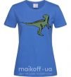 Женская футболка Dino illustration Ярко-синий фото