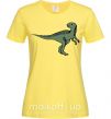 Женская футболка Dino illustration Лимонный фото