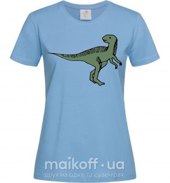 Жіноча футболка Dino illustration Блакитний фото