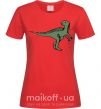 Женская футболка Dino illustration Красный фото