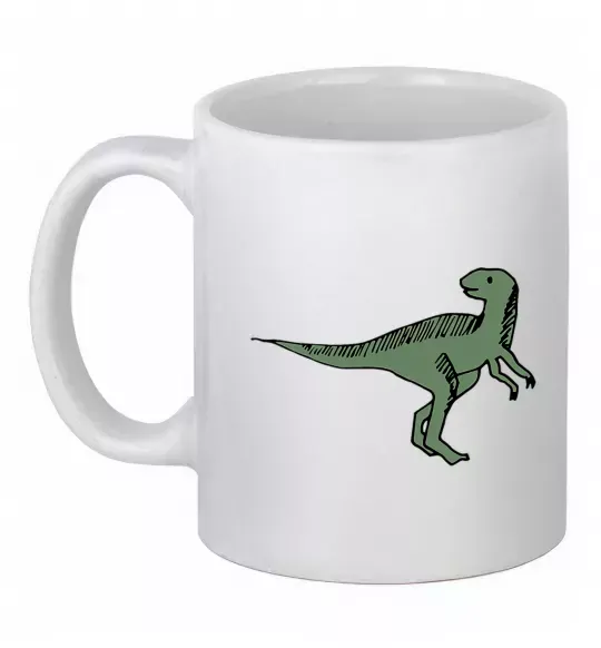 Чашка керамическая Dino illustration Белый фото