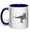 Чашка с цветной ручкой Dino illustration Глубокий темно-синий фото