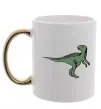 Чашка с цветной ручкой Dino illustration Золото фото