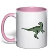 Чашка с цветной ручкой Dino illustration Нежно розовый фото