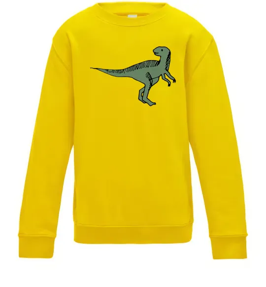 Детский Свитшот Dino illustration Солнечно желтый фото