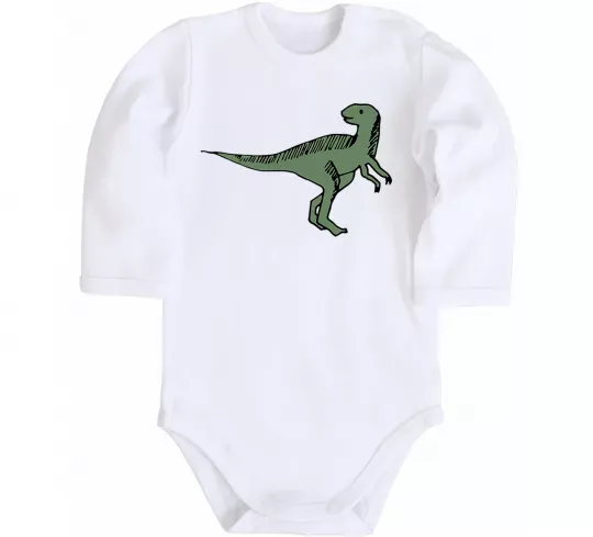Детский боди Dino illustration Белый фото