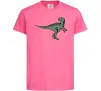 Детская футболка Dino illustration Ярко-розовый фото