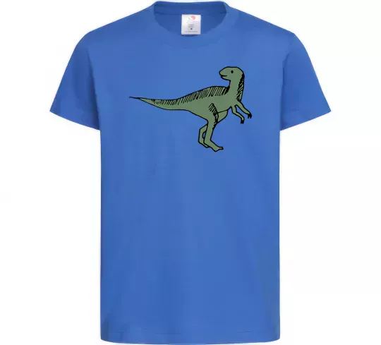 Детская футболка Dino illustration Ярко-синий фото