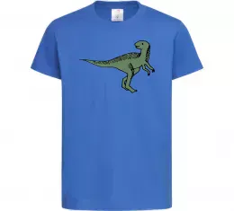 Дитяча футболка Dino illustration Яскраво-синій фото