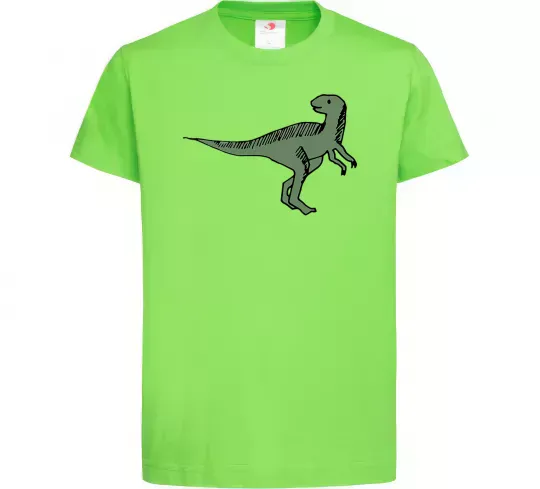 Детская футболка Dino illustration Лаймовый фото