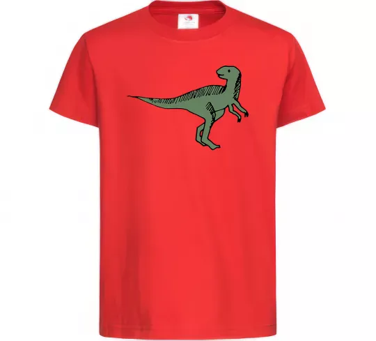 Детская футболка Dino illustration Красный фото