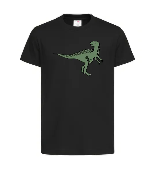 Детская футболка Dino illustration Черный фото