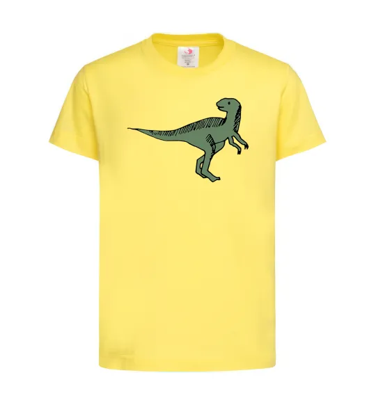 Детская футболка Dino illustration Лимонный фото