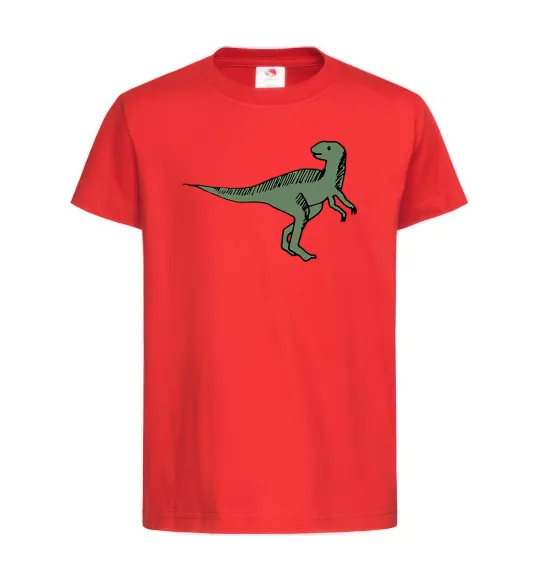 Детская футболка Dino illustration Красный фото