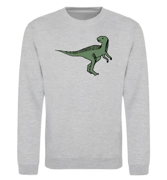 Свитшот Dino illustration Серый меланж фото
