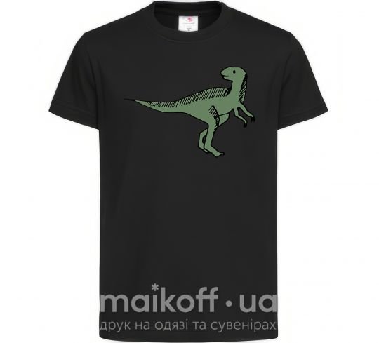 Детская футболка Dino illustration Черный фото