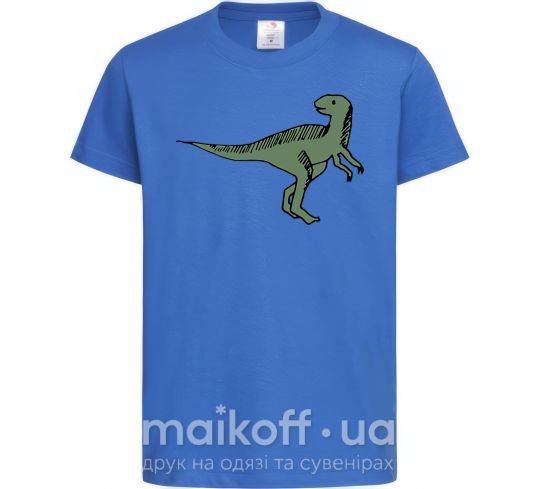 Дитяча футболка Dino illustration Яскраво-синій фото