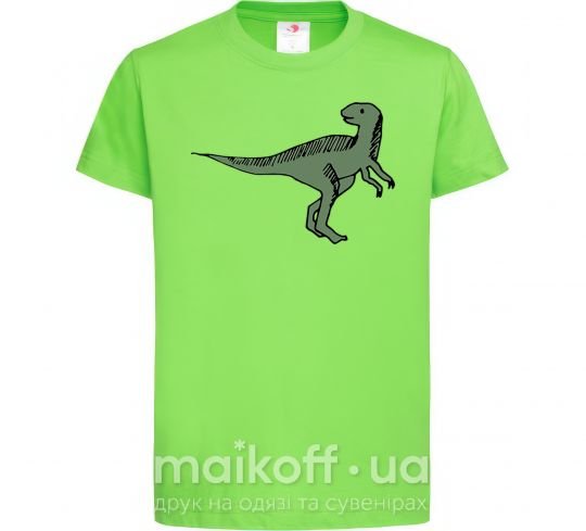Детская футболка Dino illustration Лаймовый фото