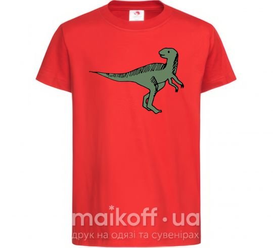 Детская футболка Dino illustration Красный фото