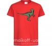 Детская футболка Dino illustration Красный фото