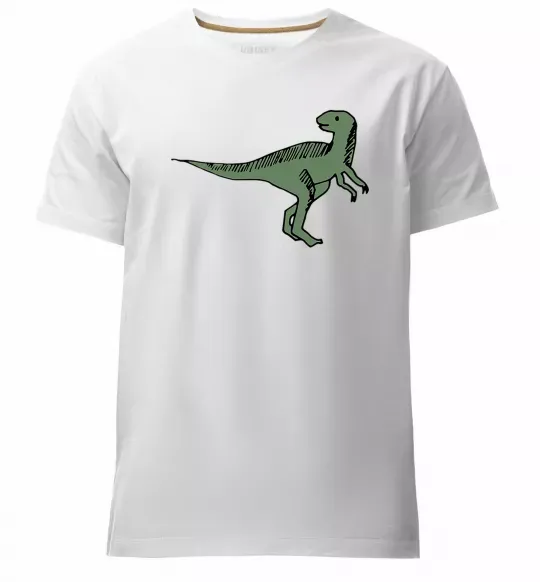 Мужская премиум футболка Dino illustration Белый фото