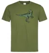 Мужская футболка Dino illustration Оливковый Мужская футболка Dino illustration Оливковый фото