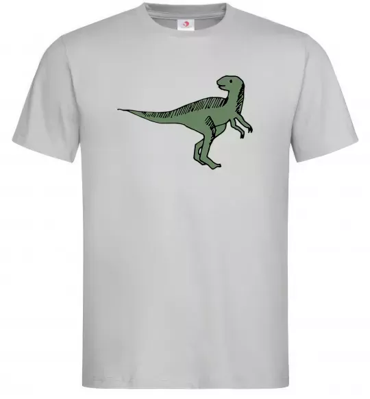 Мужская футболка Dino illustration Серый фото