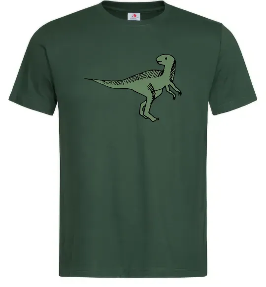 Мужская футболка Dino illustration Темно-зеленый фото