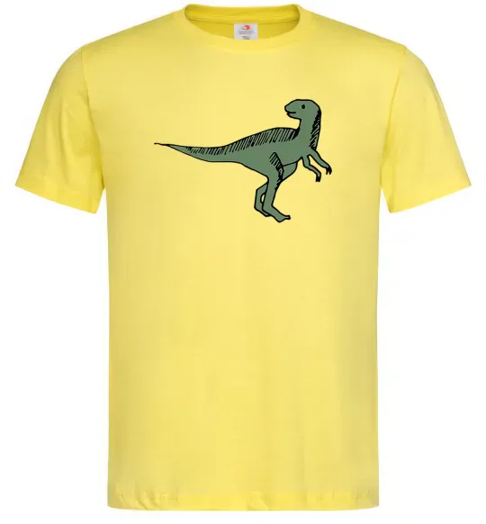 Мужская футболка Dino illustration Лимонный фото