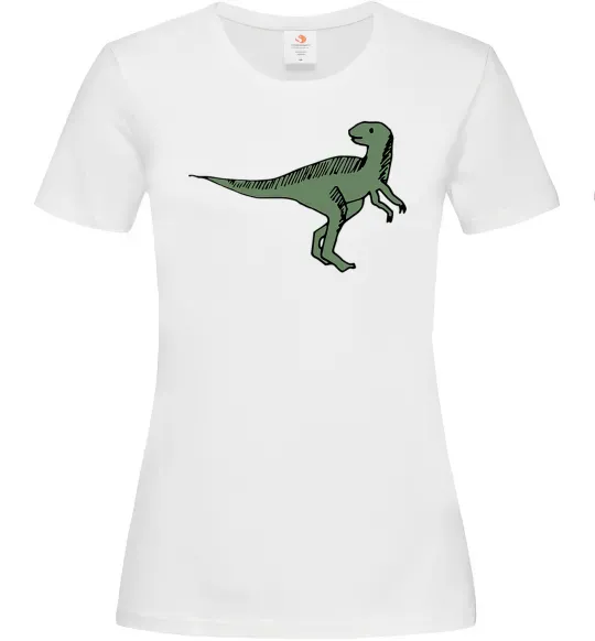 Женская футболка Dino illustration Белый фото