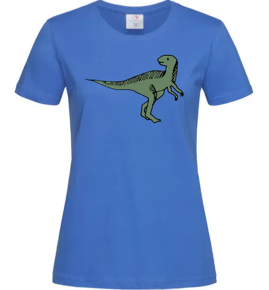 Женская футболка Dino illustration Ярко-синий фото