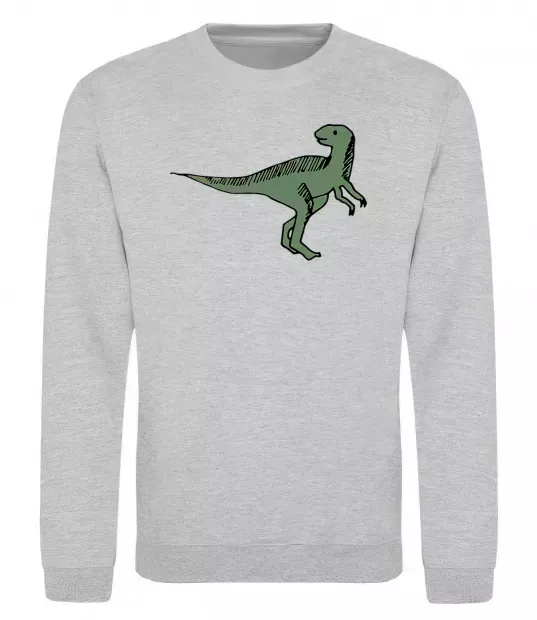 Свитшот Dino illustration Серый меланж фото