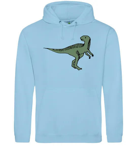 Чоловіча толстовка (худі) Dino illustration Блакитний фото
