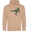 Женская толстовка (худи) Dino illustration Песочный Женская толстовка (худи) Dino illustration Песочный фото