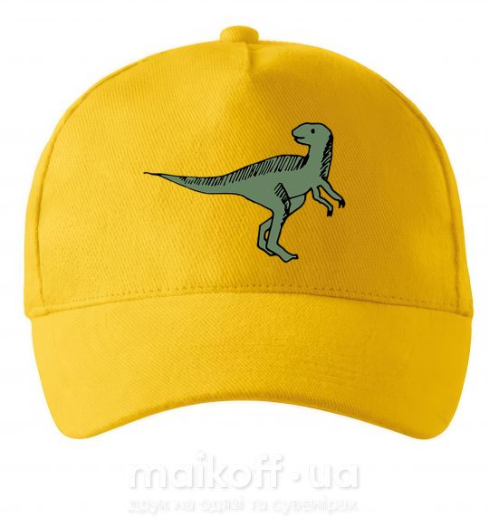 Кепка Dino illustration Солнечно желтый фото