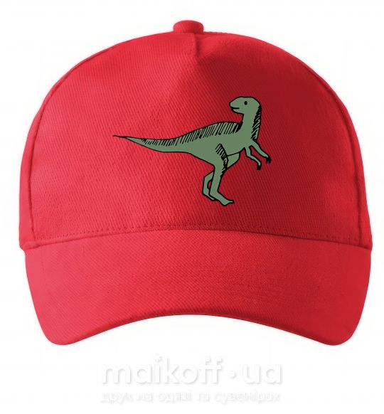 Кепка Dino illustration Червоний фото