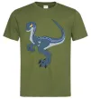 Чоловіча футболка Підступний динозавр Оливковий Чоловіча футболка Підступний динозавр Оливковий фото