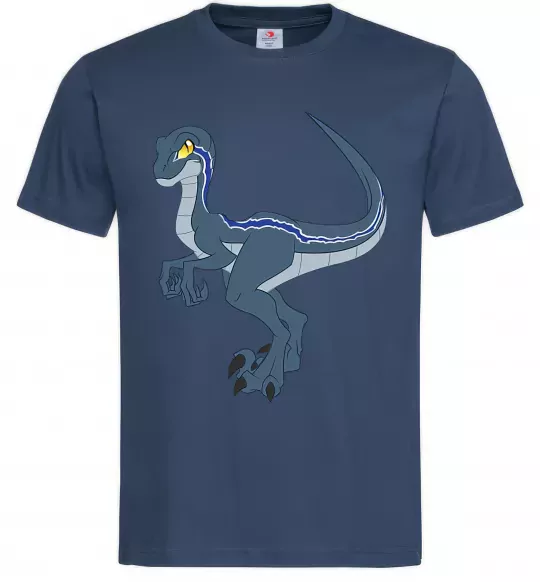 Чоловіча футболка Підступний динозавр Темно-синій фото
