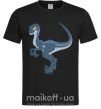 Чоловіча футболка Коварный динозавр Чорний фото
