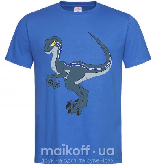 Чоловіча футболка Коварный динозавр Яскраво-синій фото