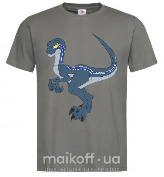 Мужская футболка Коварный динозавр Графит фото