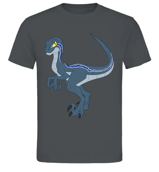 Чоловіча футболка Підступний динозавр Графіт фото