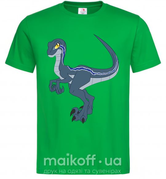 Мужская футболка Коварный динозавр Зеленый фото