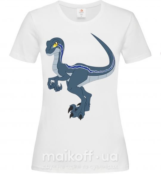Женская футболка Коварный динозавр Белый фото